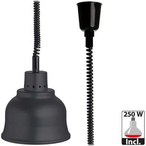 Abat-jour noir avec ampoule - Caterchef star