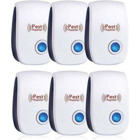 Répulsif à ultrasons pour souris, lot de 6, efficace contre les souris, rats, mouches, moustiques, insectes nuisibles, araignées et cafards, sûr et non toxique (1/3)