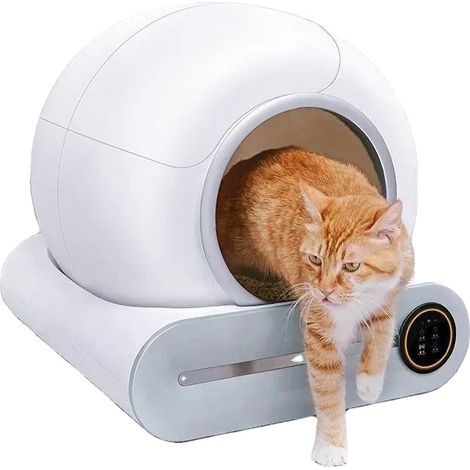 Bac à litière pour chat, nettoyage automatique, contrôle intelligent, blanc, UE (1/2)