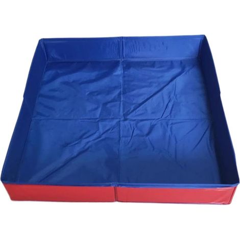 Hundeplanschbecken, PVC-Planschbecken, faltbar, quadratisch, für kleine Welpen, Katzen und andere Tiere, für Garten, Hof und Außenbereich (1/5)