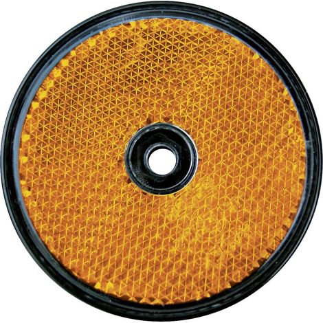 LAS Reflektor rund orange 2 Stück Anhängerzubehör (1/3)