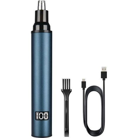 Tondeuse nez électrique – Lame en acier inoxydable double tranchant – Design ergonomique 3D – Fonctionnement silencieux – Compact et léger