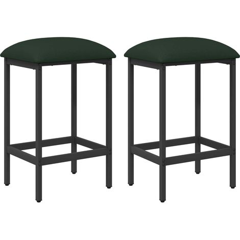 Bar Stool 2 pcs Dark Green 40 x 32 x 64 cm Engineered Wood vidaXL (1/5)