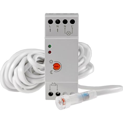 Interrupteur crépusculaire CHILITEC pour rail DIN, câble 5 m