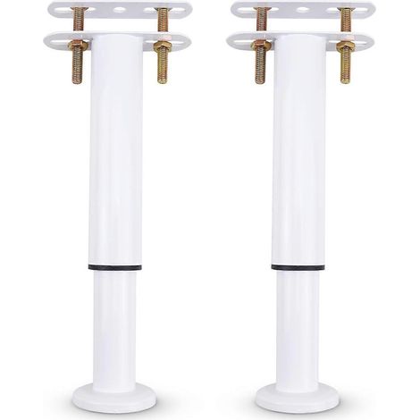 Pieds de meuble réglables, pieds de support de lit, pieds de meubles en métal, pieds de support centraux extensibles et robustes pour cadre de lit, adaptés aux armoires, SoWhite lot de 2. (1/5)