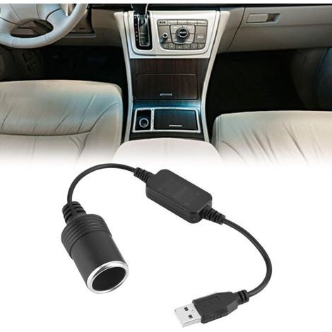 Zigarettenanzünderstecker fürs Auto – USB-auf-12-V-Anschluss, Hochleistungs-Zigarettenanzünderstecker-Adapterkabel (weiblich) (1/5)