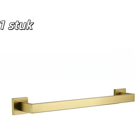pièce - Porte-serviettes - Acier inoxydable - Barre porte-serviettes murale pour la salle de bain - Avec trous percés - Convient aux salles de bain, cuisines, etc. - 40 cm - Or (1/5)