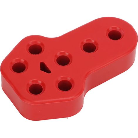 Support de montage d'isolateur en caoutchouc de silencieux de bague de suspension d'échappement de voiture universel 7 trous 12mm DiaRed (1/5)