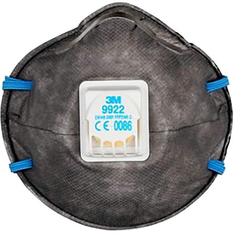 MASCHERA RESPIRATORIA SERIE 9000 CON VALVOLA 9922 - FF P2- 10 pezzi  - 3M