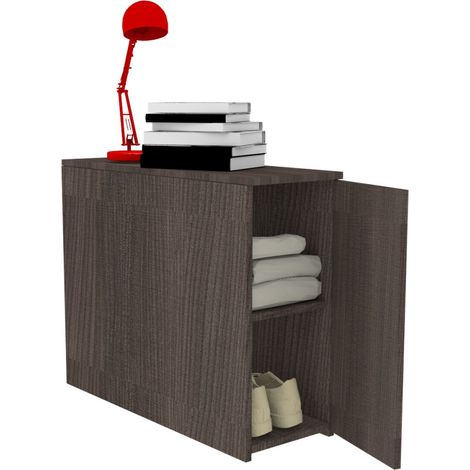 Comodino moderno retro letto - 87 cm di profondità - 16 colori - Olmo jerez scuro