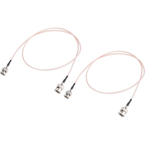 Lot de 2 câbles SDI HD en laiton PTFE de 80 cm, 75 ohms, connecteurs BNC mâle-mâle, pour caméras et équipements vidéo BMCC. Compatible HD SDI 4K et 8K. (1/5)