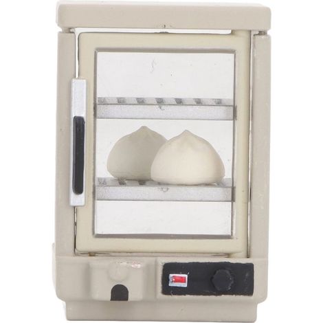 Soavoa Vitrine Chauffante Miniature Pour Poupée Réaliste Alimentation Décoration Maison De Poupée 1 Pièce (1/4)