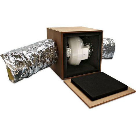 Caisson extracteur insonorisé 125 mm – Mousse phonique 2 cm – Réduit vibrations et bruits – Montage facile pour extracteur d'air – Isobox