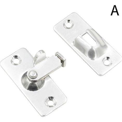 Verrou de porte coulissante à 90 degrés, loquet à angle droit, boucle en acier pour porte à angle droit, pour chambre à coucher.