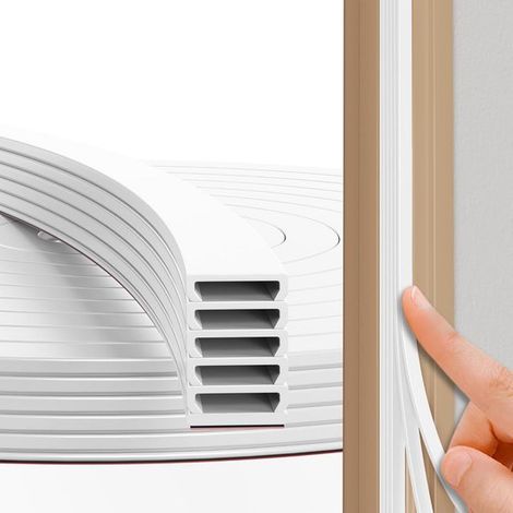 Burletes autoadhesivos de goma para puertas, ideales para proteger del viento, aislar del sonido y ahorrar energía (blanco, 6 metros). (1/5)