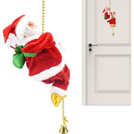Père Noël Grimpeur À Perles Décoration De Fêtes Fonctionnant Sur Piles Avec Décoration Père Noël Pour La Maison Pour Fêtes d'Hiver Et Bureau Maison Dortoir Salle de Bain Chambre Voiture (1/5)