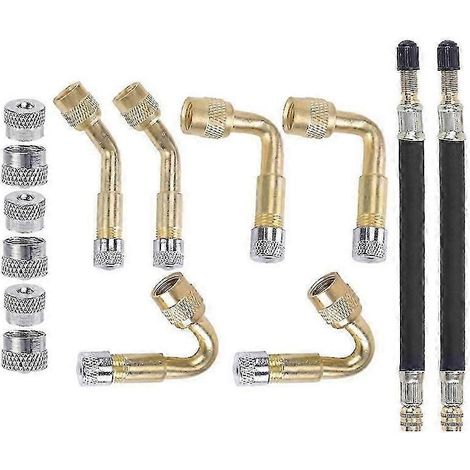 Adaptateur d'extension de valve de pneu compatible avec joint en caoutchouc pour un gonflage facile (Lot de 1) (1/5)
