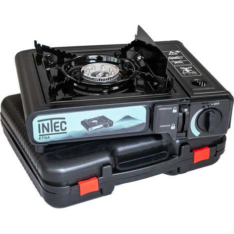 Réchaud à gaz portable 2200W Etna Camping Randonnée Chantier Cartouche gaz Camping Allumage Piezo Mallette INTEC (1/5)
