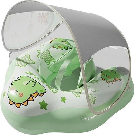 Bouée pour Bébé avec Paresoleil Et Protection UV UPF50+, Gonflable Et Sécurisée avec Siège Anti-basculement pour des Moments De Détente dans l'eau en Été