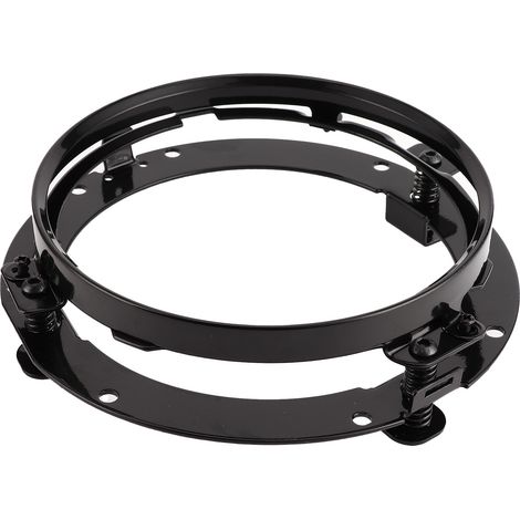Support de fixation pour phare avant, base de fixation ronde de 7 pouces, compatible avec Jeep Wrangler JKBlack (1/5)