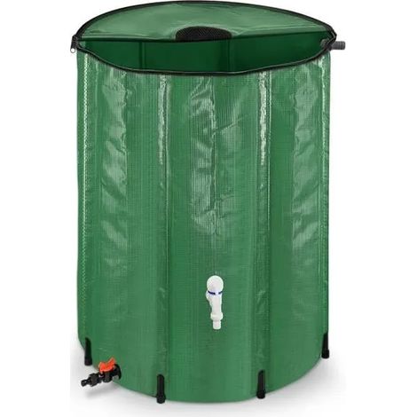 Filiyano-Réservoir d'eau de pluie pliable - UISEBRT - 380 litres - Blanc - PVC, PE, PP, nylon vert (1/4)