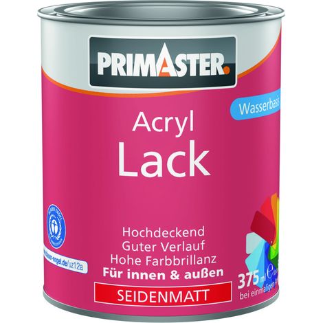 Primaster Acryl Lack silbergrau seidenmatt 375 ml Acryl Lack
