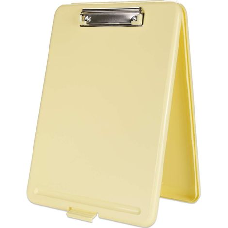 Classeur Plastique Avec Compartiment De Stockage - 340 x 240 x 23 mm - Clip Métallique À Faible Profil - Pour Bureau, Soins Infirmiers, Études - 1 Pièce (1/5)