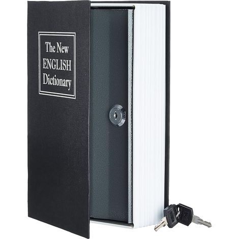 Filiyano-Coffre-fort pour livres (noir), coffre-fort pour dictionnaire anglais (1/5)