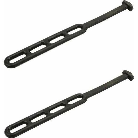 – Lot de 2 tendeurs caoutchouc élastique 274mm – 4 connexions – Pour attacher vélos, capots, remorques – Usage intensif jardin et piscine (1/2)