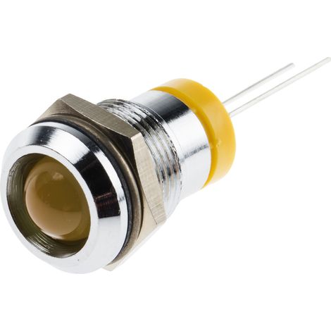 Voyant LED lumineux Jaune RS PRO, dia. 12mm, 2V c.c. ( Prix pour 1 )