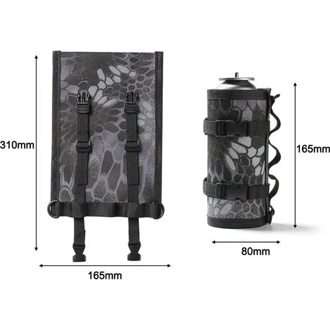 Housse de protection pour bidon d'essence de camping, manchon tactique pour bouteille de carburant, housse de protection antichute pour bidon d'essence de camping, réchauds portables (1/5)