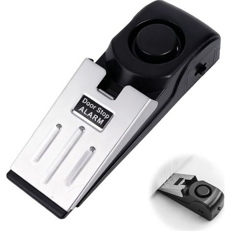 Allarme fermaporta con suono da 120 dB – Sicurezza mobile per viaggi e casa, sensibilità regolabile (batteria da 9V non inclusa) (1/5)