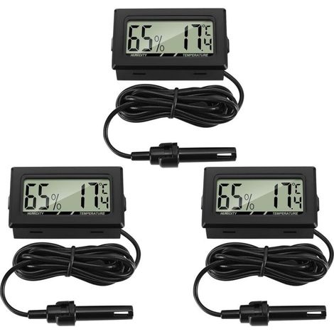 Digitales Thermometer mit Hygrometer und externer Sonde – Temperaturbereich -50 °C bis 70 °C – Genauigkeit ±1 °C – Kabellänge 1,5 m (1/5)