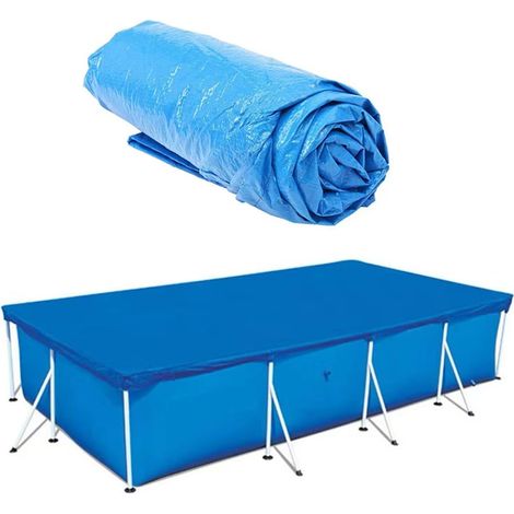 Bâche pour Piscines Rectangle, Bâches Solaire Rectangulaire pour Piscine Encadrée, Couverture De Piscine Protection pour 220 150CM/7.21 4.92FT Piscines Hors Sol (1/5)