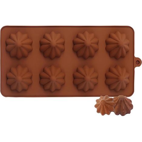 3D-Silikon-Mini-Kegel-Wirbelwindformen 8 hohle Schokoladenbackformen für Pralinen Kekse Gummibärchen Eiswürfel Tortendekoration Cupcake-Topper 20 (1/5)