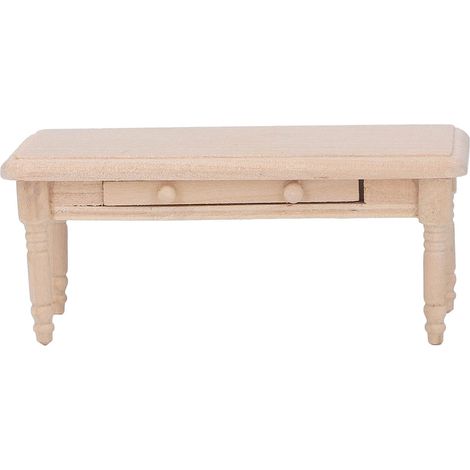 Table de salle à manger pour poupée 1:12, bois durable, design simple et élégant, table à thé miniature pour maison de poupée (1/5)
