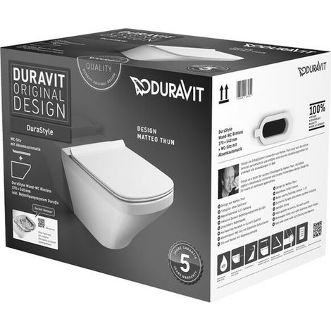 Ensemble de toilette mural Duravit DURASTYLE RIMLESS nous