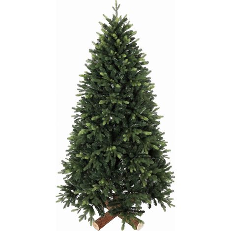 Albero di Natale artificiale, 180 cm, con 2419 punte di rami in PE e PVC, sistema pieghevole, verde (1/5)