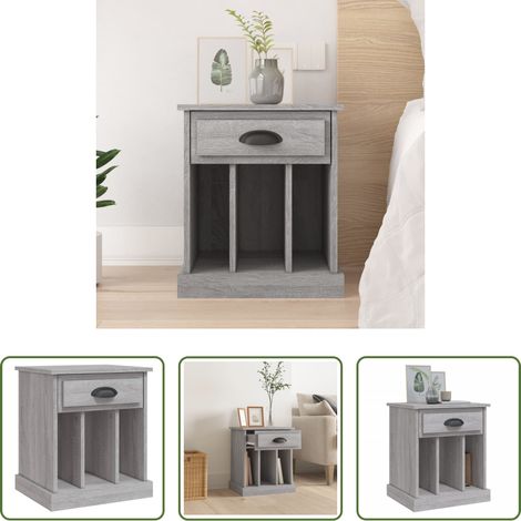Nachttisch mit Schublade -  Nachttisch Grau Sonoma 43x36x50 cm (1/5)