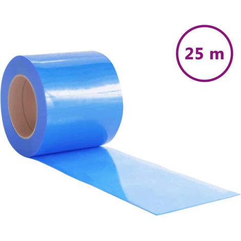 Maison Exclusive - Türvorhang Blau 200x1,6 mm 25 m PVC