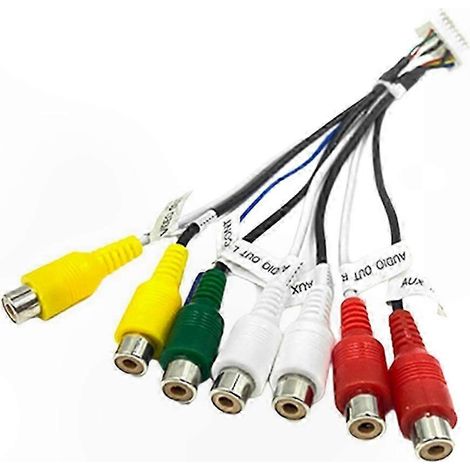 Câble RCA 7 sorties pour autoradio Android Adaptateur faisceau 20 broches Solution connexion AUX vidéo (1/5)