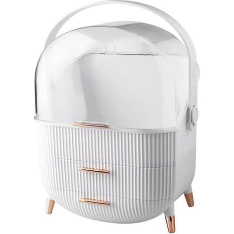 Boîte De Rangement Cosmétique - Tiroir Étanche À La Poussière - Pour Soin Visage Et Maquillage - Capacité Grande - 1 Pièce (1/4)