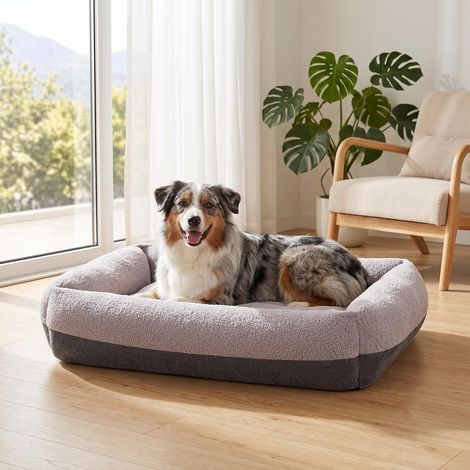 Panier Chien Moyen Taille, Lit Chien Lavable, 66x56x20cm (1/5)