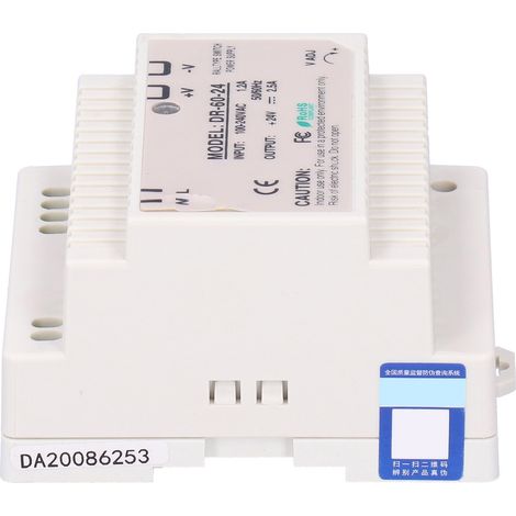 Alimentation LED régulée et ajustable série DR, alimentation à découpage sur rail DIN DR-60-24 (1/5)