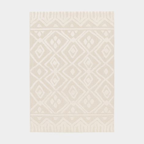 Tapis extérieur et intérieur motif ethnique - Brasilia - Crème - 160 x 230 cm (1/3)