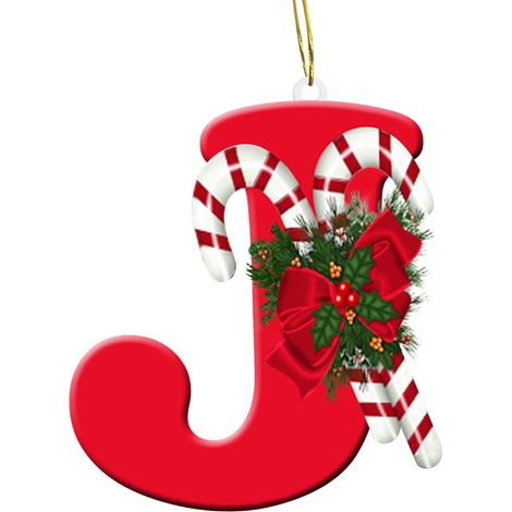 Ornement Alphabet - Décoration Arbre De Noël En Acrylique - 26 Lettres Personnalisables - Usage Intérieur Extérieur - Lot Complet (1/2)