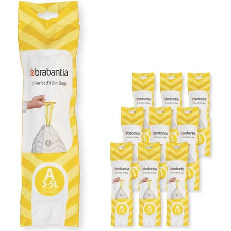 Brabantia PerfectFit Bags, Code A, 3L, 200 Bags (1/4)