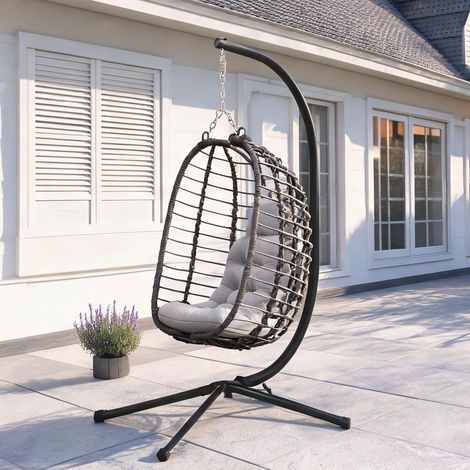 Mobilier de jardin en rotin Fauteuil suspendu pliable (1/5)