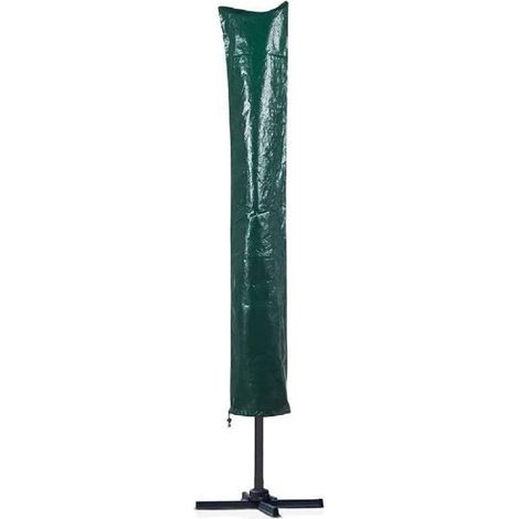 Housse de parasol avec fermeture éclair, housse de protection pour parasols de jardin, résistante aux UV, coupe-vent, imperméable, housse de parasol en PE – 180 x 30 cm (Vert)