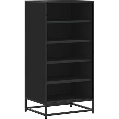Maison Exclusive - Scarpiera Nera 48x38x97,5 cm in Legno Multistrato